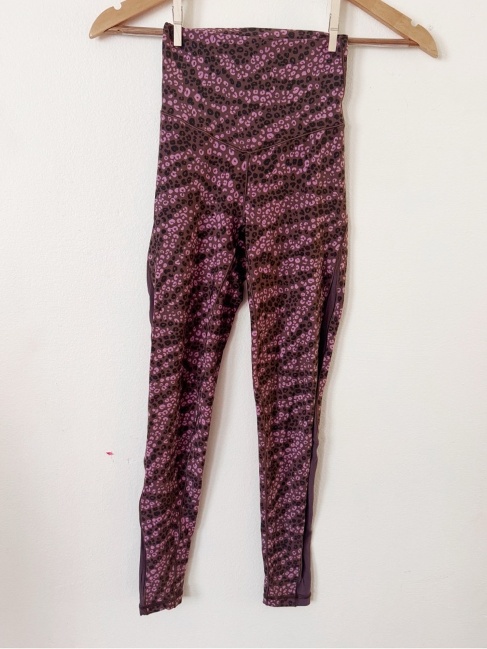 aerie Purple Leopard Print High-Waist Leggings XS